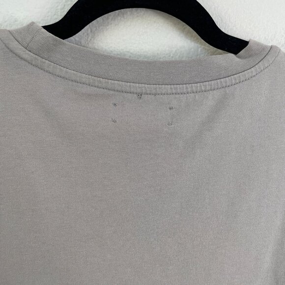 Palm Angels Unisex Medium Grey Flame Graphic Long Sleeve Shirt Triangle Logo - Picture 8 of 9